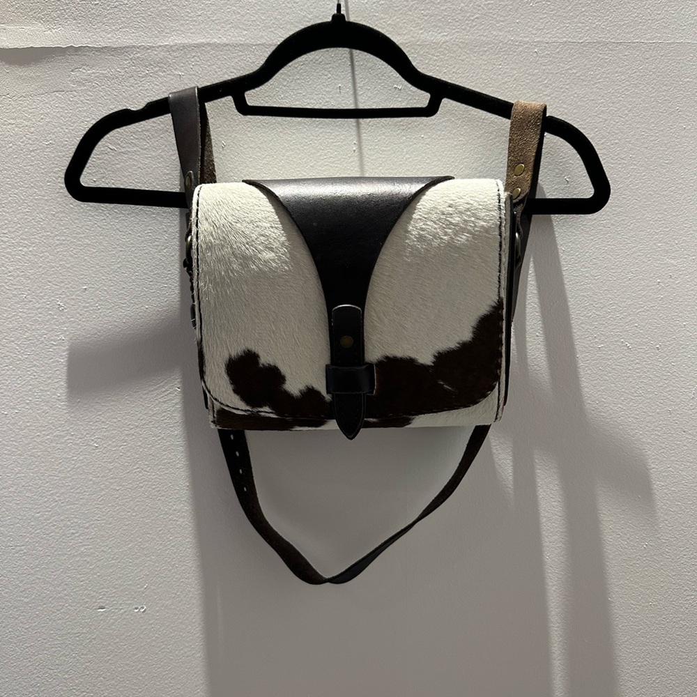 Handmade Cowhide Crossbody Bag and Coin Purse